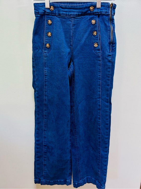 Old Navy Denim - Old Navy Mariner Denim Sz 0 Petite Highwaist Wide Leg Jeans Waist 26” Inseam 28”